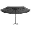 Outdoor Umbrella with Portable Base Anthracite(D0102HPDT3G)