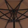 Outdoor Umbrella with Portable Base Taupe(D0102HPMXYA)