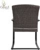 Grand patio 3 Piece Outdoor Bistro Set with Cushioned Wicker Spring Chairs and Metal Side Table(D0102HEBJNA)
