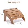 TALE Adirondack Ottoman Footstool All-Weather and Fade-Resistant Plastic Wood for Lawn Outdoor Patio Deck Garden Porch Lawn Furniture(D0102HPYJDA)