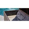 1 PCS Outdoor Brown Rattan Wicker Storage Box With Steel Frame(D0102HPZC07)