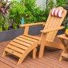 TALE Adirondack Ottoman Footstool All-Weather and Fade-Resistant Plastic Wood for Lawn Outdoor Patio Deck Garden Porch Lawn Furniture(D0102HPYJDA)
