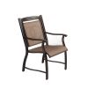 Outdoor 5 Piece Dining Set Patio Furniture w/ 4pcs Sling Chair & 1pc 48inch Tempered Glass Top Table(D0102HPY5JW)