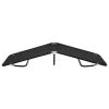 Folding Sun Lounger Black Steel(D0102HEJYGA)
