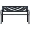 Garden Bench 49.2" Black Steel(D0102HEJYD7)
