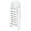 Folding Sun Lounger Plastic White(D0102HEJMCA)