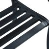 Garden Bench 49.2" Black Steel(D0102HEJYYW)