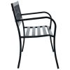 Garden Bench 49.2" Black Steel(D0102HEJYD7)