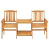 Garden Chairs with Tea Table 62.5"x24"x36.2" Solid Acacia Wood(D0102HEJCJA)