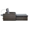 2 Piece Garden Lounge Set with Cushions Poly Rattan Gray(D0102HEJBI7)