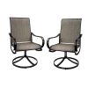 MEOOEM Patio Textilene Swivel Chairs 2PCS Outdoor Dining Chairs with Mesh Fabric Weather Resistant Furniture for Garden Backyard(D0102HP64HA)