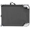 Folding Sun Lounger with Canopy Grey Aluminium(D0102HEJYLV)