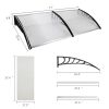 80"x 40" Outdoor Front Door Window Awning Patio Canopy Rain Cover UV Protected Eaves RT(D0102HP68HW)