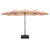 MEOOEM Patio Umbrella with Base 15ft Outdoor Market Double-Sided Extra Large Umbrella with Crank(D0102HP64IA)