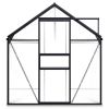 Greenhouse with Base Frame Anthracite Aluminum 63.4 ftÃ‚Â²(D0102HPZLZY)
