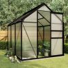 Greenhouse with Base Frame Anthracite Aluminum 38.9 ftÃ‚Â²(D0102HPZLZ7)