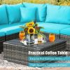 7 Pieces Rattan Sectional Sofa Set with Cushion for Patio Garden(D0102HHY1UX)