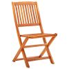 5 Piece Folding Outdoor Dining Set Solid Eucalyptus Wood(D0102HPZLBY)