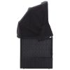 Outdoor Sofa Bed with Canopy Poly Rattan Black(D0102HHHZ6T)