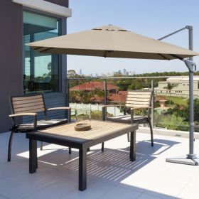 10x10 Feet Patio Offset Cantilever Umbrella with Aluminum 360Ã‚Â° Rotation Tilt(D0102HPZ3Q7)