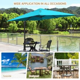 10x10 Feet Patio Offset Cantilever Umbrella with Aluminum 360Ã‚Â° Rotation Tilt(D0102HPZ32U)