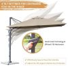 10x10 Feet Patio Offset Cantilever Umbrella with Aluminum 360Ã‚Â° Rotation Tilt(D0102HPZ3Q7)