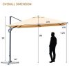 10x10 Feet Patio Offset Cantilever Umbrella with Aluminum 360Ã‚Â° Rotation Tilt(D0102HPZ32Y)