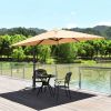 10x10 Feet Patio Offset Cantilever Umbrella with Aluminum 360Ã‚Â° Rotation Tilt(D0102HPZ3QG)