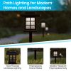 8 Pack Lantern Style LED Solar Lights Weather Resistant Outdoor Solar Powered Lights for Pathway, Garden, & Yard(D0102HPMMSG)