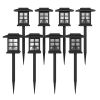 8 Pack Lantern Style LED Solar Lights Weather Resistant Outdoor Solar Powered Lights for Pathway, Garden, & Yard(D0102HPMMSG)