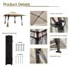 Outdoor 13x13 Ft Canopy,Patio Pop-up Folding Gazebo Canopy Tent With Corner Curtain,Suitable For Backyard, Party,Camping,Coffee  YJ(D0102HET0TY)
