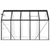 Greenhouse with Base Frame Anthracite Aluminum 63.4 ftÃ‚Â²(D0102HPZLZY)