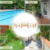 4 Pieces Patio Acacia Wood Thick Cushion Loveseat Sofa Set(D0102HP8X4W)