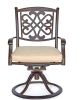 Patio Glider Chairs, Swivel Rocker, Garden Backyard Chairs Outdoor Patio Furniture 2 Pcs Set(D0102HEVNWU)