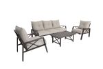[Promotion!]Modern Muse 4 pcs Aluminum Patio Sofa set with cushions,KD(D0102HEC14A)