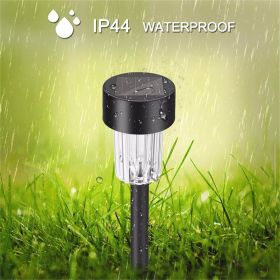 12 Pcs LED Stainless Steel Outdoor Garden Solar Lights for Pathway Walkway Patio Yard Lawn Cool White XH(D0102HPZYBG)