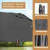 10x10 Feet Patio Offset Cantilever Umbrella with Aluminum 360Ã‚Â° Rotation Tilt(D0102HPZ3GA)
