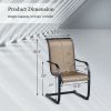 6 Pieces Patio Dining Chairs with Armrests and Neck Support(D0102HPZ3AG)