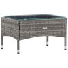 4 Piece Garden Lounge Set With Cushions Poly Rattan Gray(D0102HEJCPA)