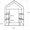 Green House 56" W x 56" D x 76" H,Walk in Outdoor Plant Gardening Greenhouse 2 Tiers 8 Shelves - Window and Anchors Include(Green)-dk(D0102HP6NAV)