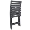 3 Piece Folding Bistro Set Plastic Anthracite(D0102HEJMV7)