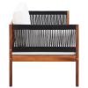 Garden Sofa 2-Seater Solid Acacia Wood(D0102HEJBMG)