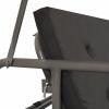 Outdoor Convertible Swing Bench with Canopy Anthracite 78"x47.2"x80.7" Steel(D0102HEJ0UG)