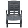 Folding Sun Lounger Plastic Anthracite(D0102HEJMVU)