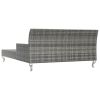 2-Person Garden Sun Bed with Cushions Poly Rattan Gray(D0102HEJDXA)