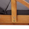 Sun Lounger with Cushion Solid Acacia Wood(D0102HEJB77)