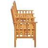 Garden Chairs with Tea Table 62.5"x24"x36.2" Solid Acacia Wood(D0102HEJCJA)