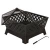 26.4" Fireplace Backyard Wood Burn Heater Steel Bowl Star Patio Fire Pit Outdoor(D0102HHVFZA)