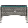 4 Piece Garden Lounge Set With Cushions Poly Rattan Gray(D0102HEJCPA)