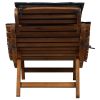 Sun Lounger with Cushion Solid Acacia Wood Dark Gray(D0102HEJ1KW)